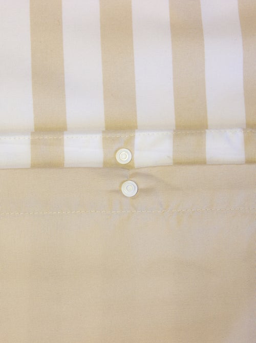 Conjunto de cama de casal (240 x 220 cm ou 260 x 240 cm) - 1 capa de edredão + 2 almofadas - Kiabi Conjunto de cama de casal (240 x 220 cm ou 260 x 240 cm) - 1 capa de edredão + 2 almofadas - Kiabi