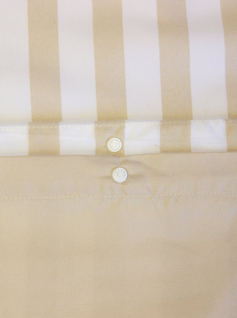 Conjunto de cama de casal (240 x 220 cm ou 260 x 240 cm) - 1 capa de edredão + 2 almofadas Beige - Kiabi