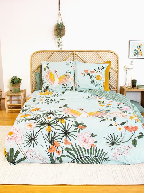 Conjunto de Cama de Casal 3 Peças - 1 Capa de Edredão (240 x 220 cm ou 260 x 240 cm) + 2 Almofadas - Kiabi