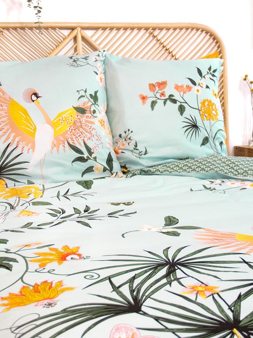 Conjunto de Cama de Casal 3 Peças - 1 Capa de Edredão (240 x 220 cm ou 260 x 240 cm) + 2 Almofadas - Kiabi