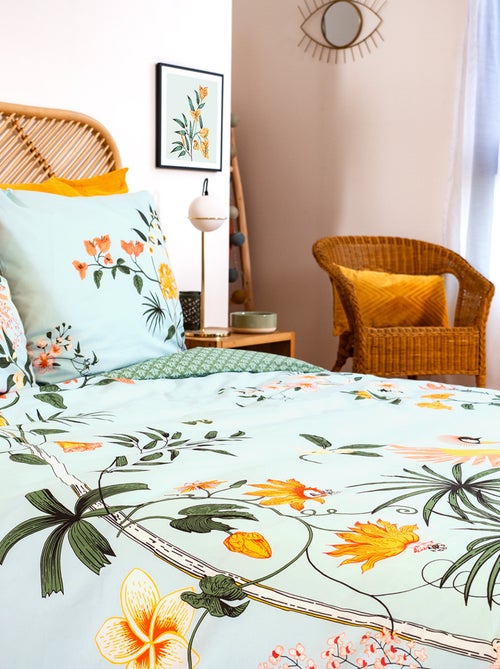 Conjunto de Cama de Casal 3 Peças - 1 Capa de Edredão (240 x 220 cm ou 260 x 240 cm) + 2 Almofadas - Kiabi