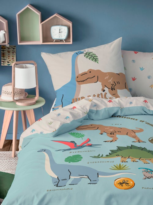 Conjunto de cama 'Dinossauros' - 1 pessoa - Kiabi