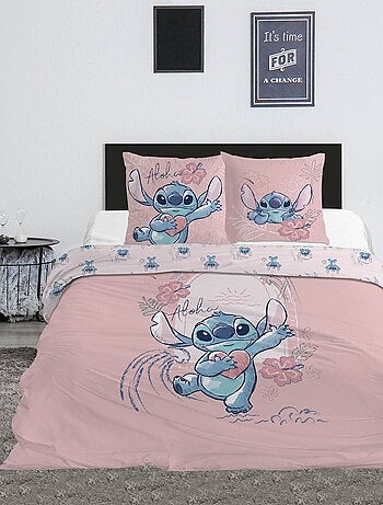 Conjunto de cama 'Disney' de 3 peças - 1 capa de edredão para 2 pessoas + 2 fronhas