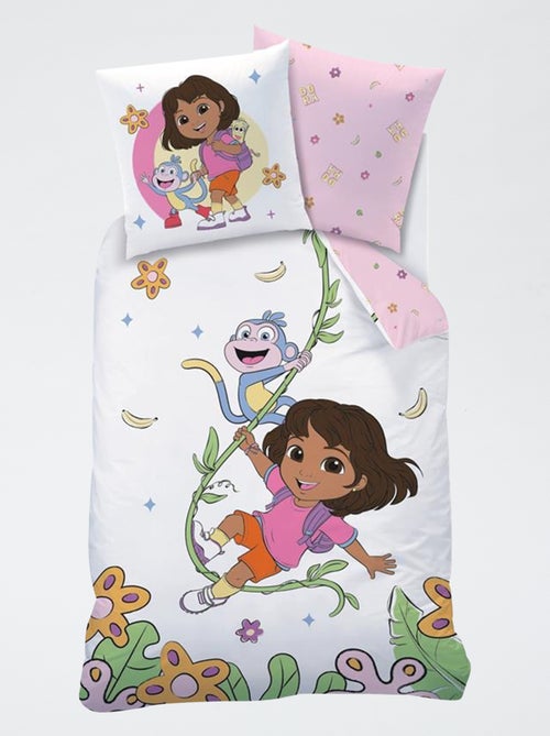 Conjunto de cama 'Dora' 2 peças individual capa de edredão + fronha - Kiabi