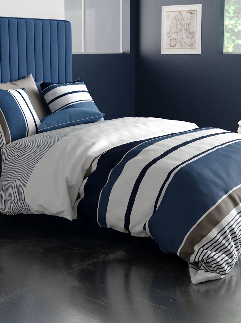 Conjunto de cama estampado - 2 pessoas Azul - Kiabi