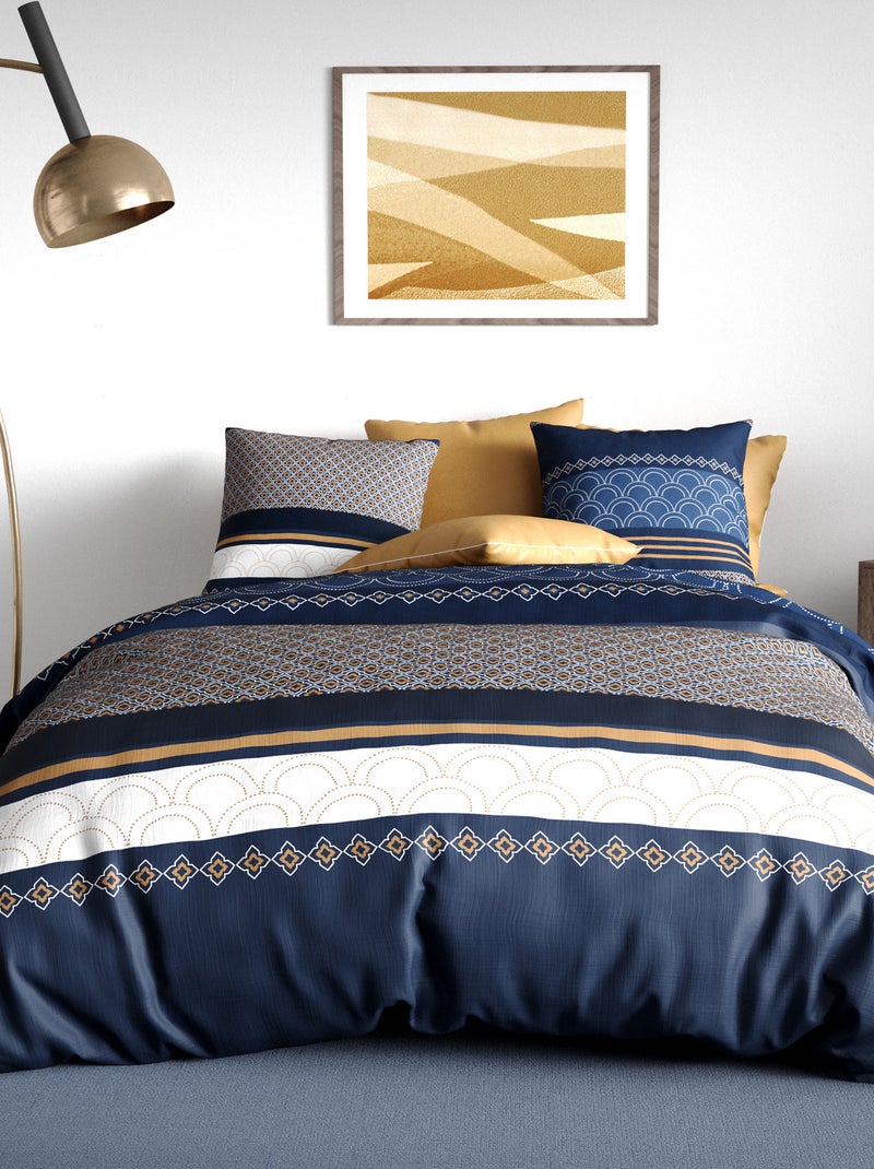 Conjunto de cama estampado - 2 pessoas Azul - Kiabi