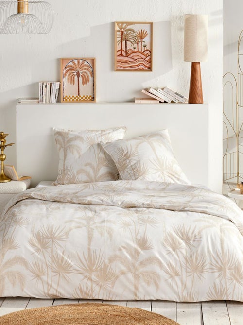 Conjunto de cama estampado - 2 pessoas - Kiabi