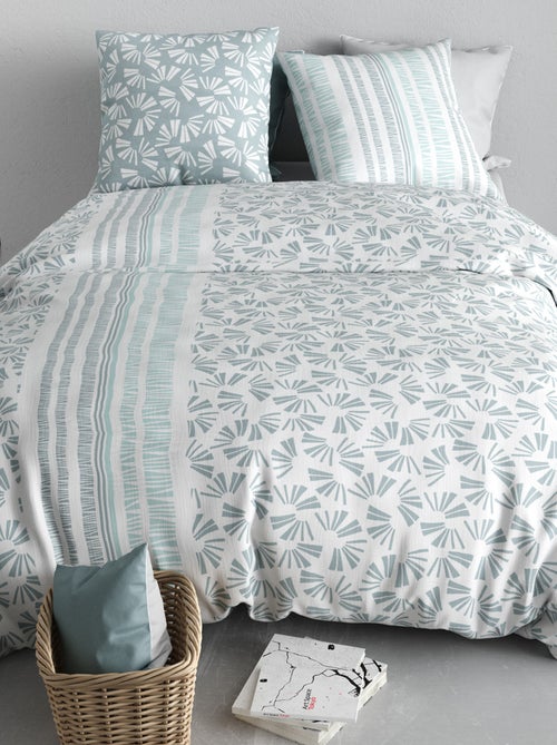 Conjunto de cama estampado - 2 pessoas - Kiabi