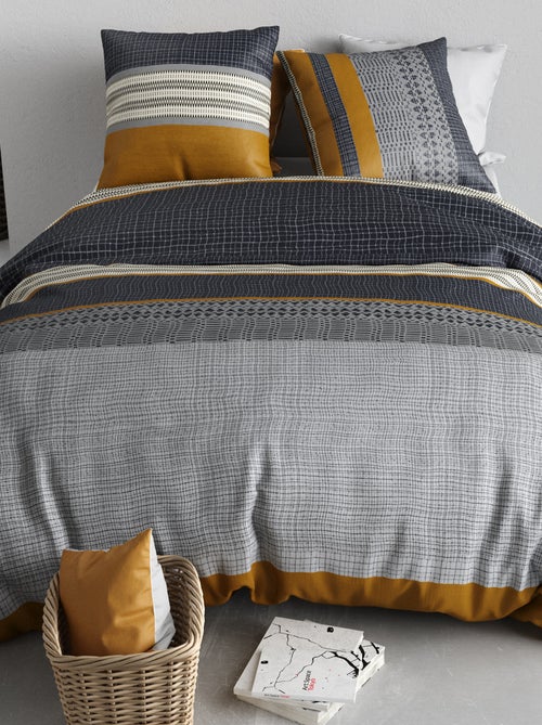 Conjunto de cama estampado - 2 pessoas - Kiabi