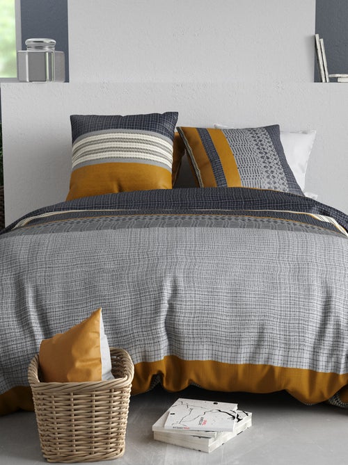 Conjunto de cama estampado - 2 pessoas - Kiabi