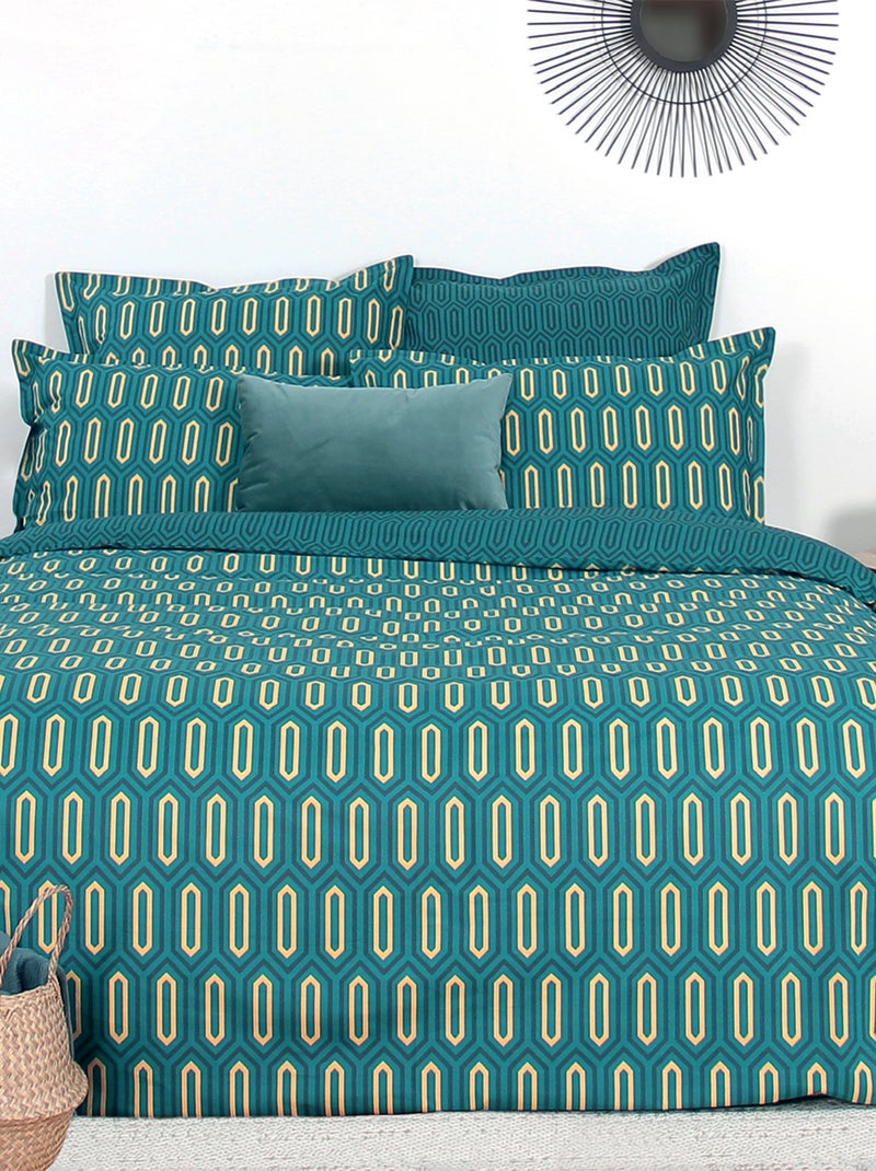 Conjunto de cama estampado - Casal Azul - Kiabi