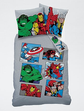 Conjunto de cama estampado 'Avengers' - 1 pessoa
