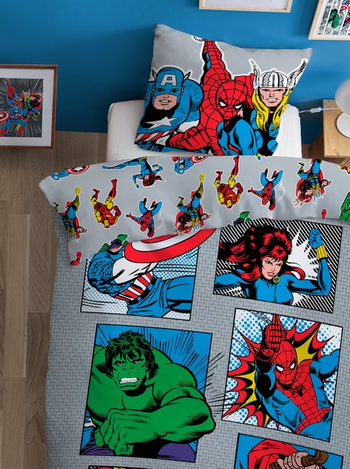 Conjunto de cama estampado 'Avengers' - 1 pessoa - Kiabi