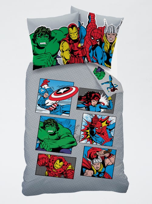 Conjunto de cama estampado 'Avengers' - 1 pessoa - Kiabi