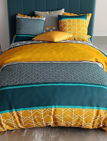 Conjunto de cama estampado capa + 2 fronhas - 2 pessoas