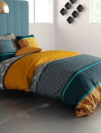 Conjunto de cama estampado capa + 2 fronhas - 2 pessoas