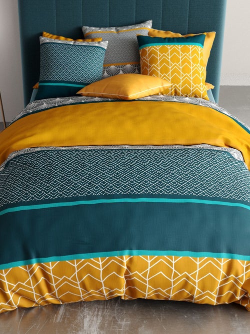 Conjunto de cama estampado capa + 2 fronhas - 2 pessoas - Kiabi
