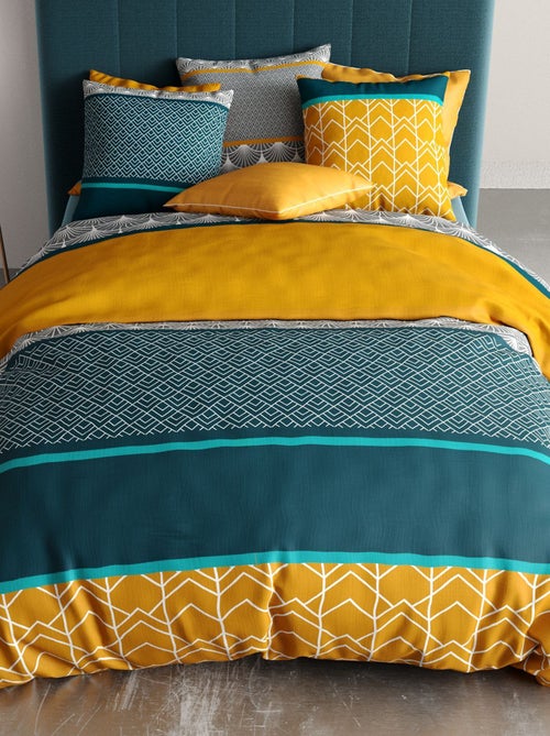 Conjunto de cama estampado capa + 2 fronhas - 2 pessoas - Kiabi