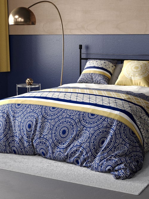 Conjunto de cama estampado capa de edredão + 2 fronhas - 2 pessoas - Kiabi