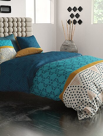 Conjunto de cama estampado capa de edredão + 2 fronhas - 2 pessoas