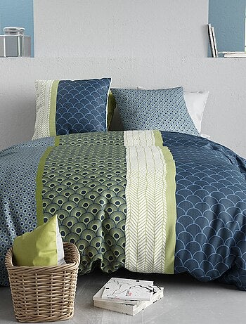Conjunto de cama estampado capa de edredão + 2 fronhas - 2 pessoas