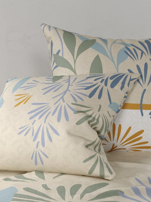 Conjunto de cama estampado capa de edredão + 2 fronhas - 2 pessoas - Kiabi