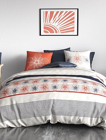 Conjunto de cama estampado capa de edredão + 2 fronhas - 2 pessoas