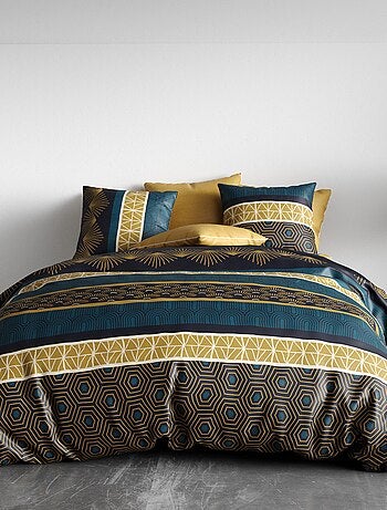 Conjunto de cama estampado capa de edredão + 2 fronhas - 2 pessoas