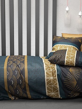 Conjunto de cama estampado capa de edredão + 2 fronhas - 2 pessoas