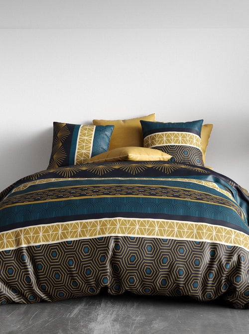 Conjunto de cama estampado capa de edredão + 2 fronhas - 2 pessoas - Kiabi