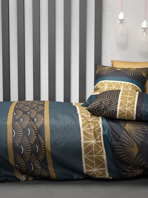 Conjunto de cama estampado capa de edredão + 2 fronhas - 2 pessoas - Kiabi Conjunto de cama estampado capa de edredão + 2 fronhas - 2 pessoas - Kiabi