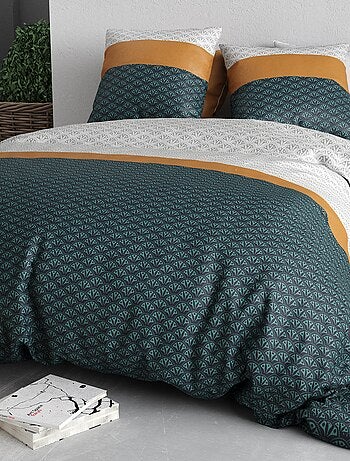 Conjunto de cama estampado capa de edredão + 2 fronhas - 2 pessoas