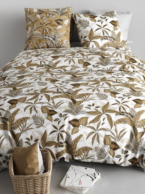 Conjunto de cama estampado capa de edredão + 2 fronhas - 2 pessoas - Kiabi