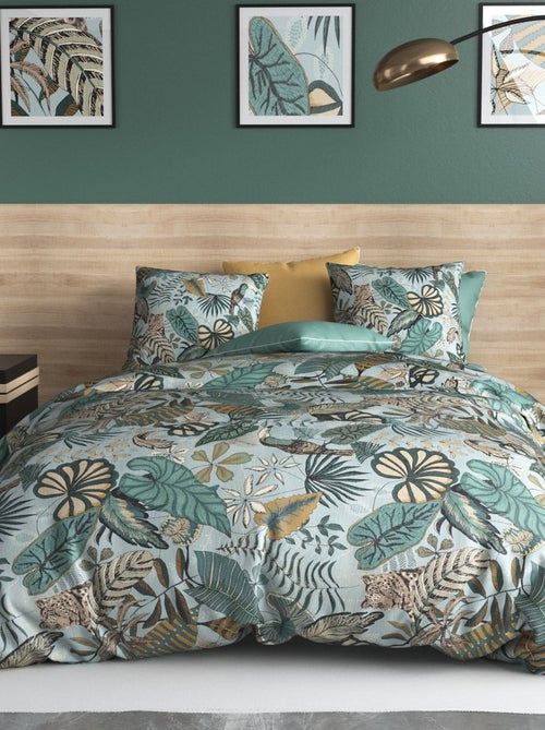 Conjunto de cama estampado capa de edredão + 2 fronhas - 2 pessoas - Kiabi