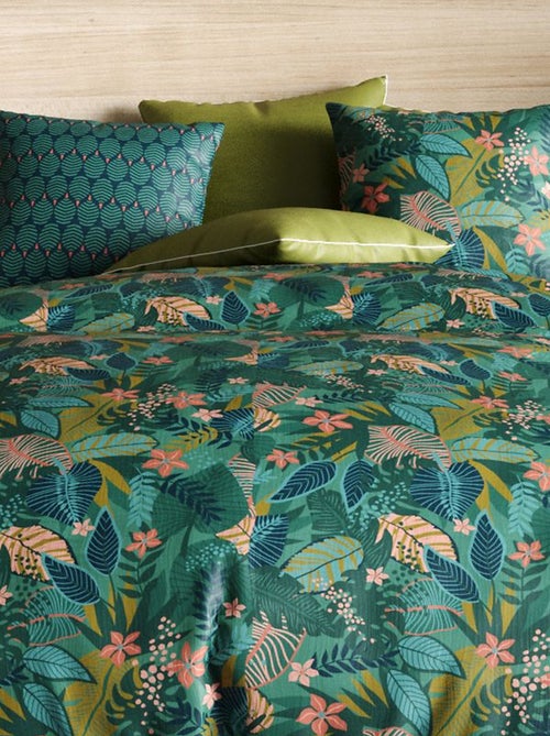 Conjunto de cama estampado capa de edredão + 2 fronhas - 2 pessoas - Kiabi