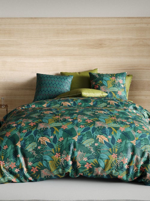 Conjunto de cama estampado capa de edredão + 2 fronhas - 2 pessoas - Kiabi