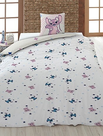 Conjunto de cama estampado capa de edredão + 2 fronhas 'Stitch' 'Disney' - 2 pessoas