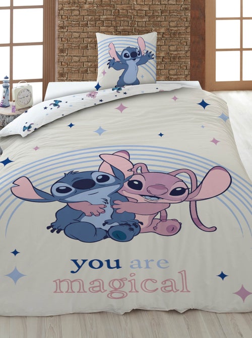 Conjunto de cama estampado capa de edredão + 2 fronhas 'Stitch' 'Disney' - 2 pessoas - Kiabi
