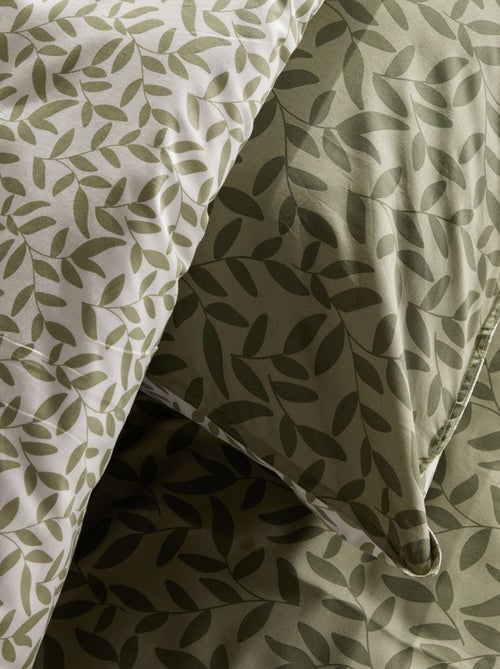 Conjunto de cama estampado capa de edredão + fronhas - 2 pessoas - Kiabi