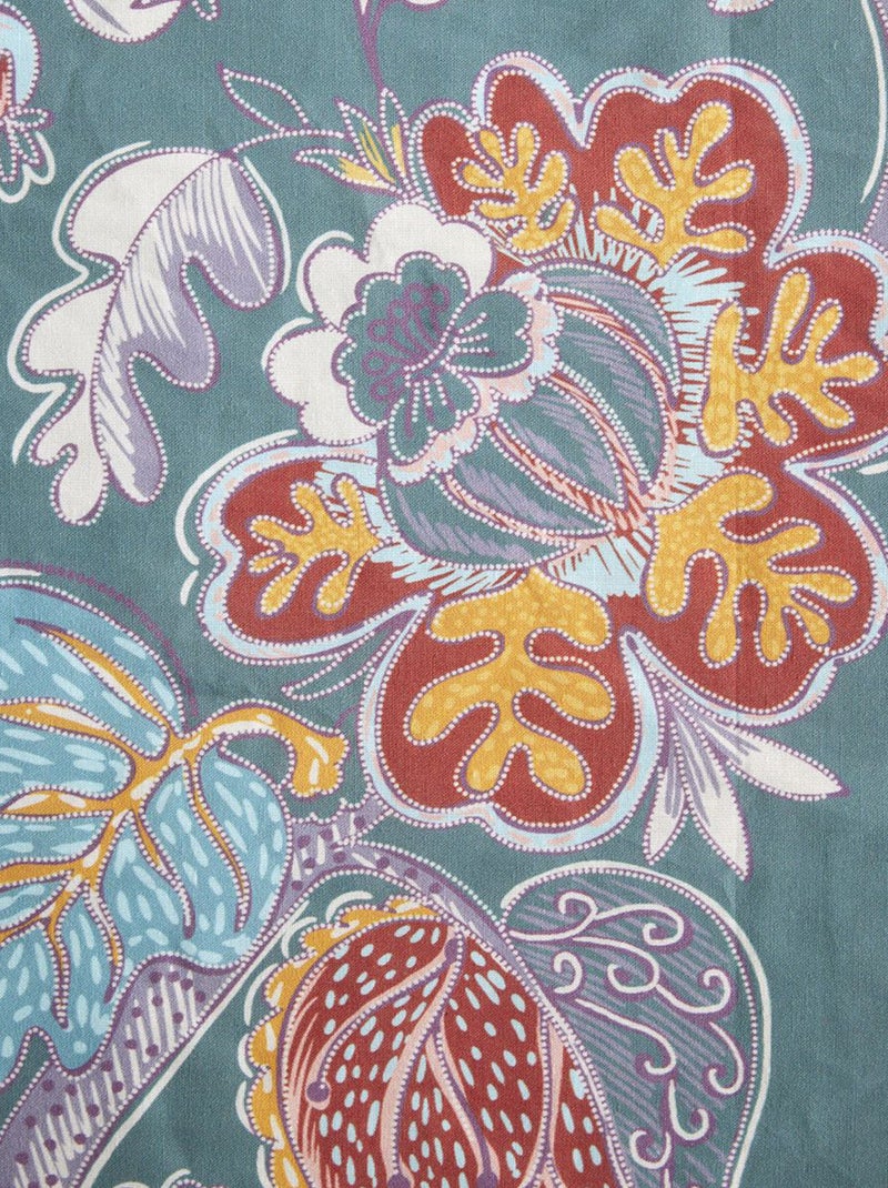 Conjunto de cama estampado com flores - 2 pessoas Azul - Kiabi