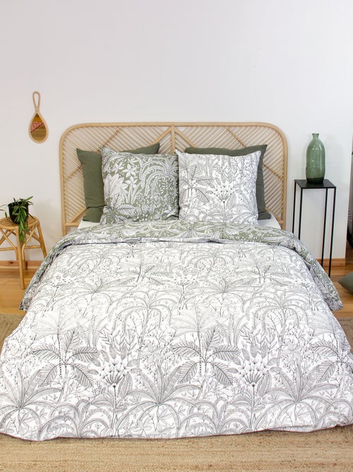Conjunto de cama estampado com flores - 2 pessoas - Kiabi Conjunto de cama estampado com flores - 2 pessoas - Kiabi