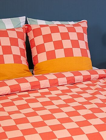 Conjunto de cama estampado Damier