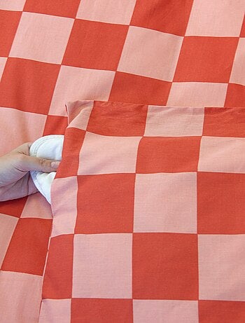 Conjunto de cama estampado Damier