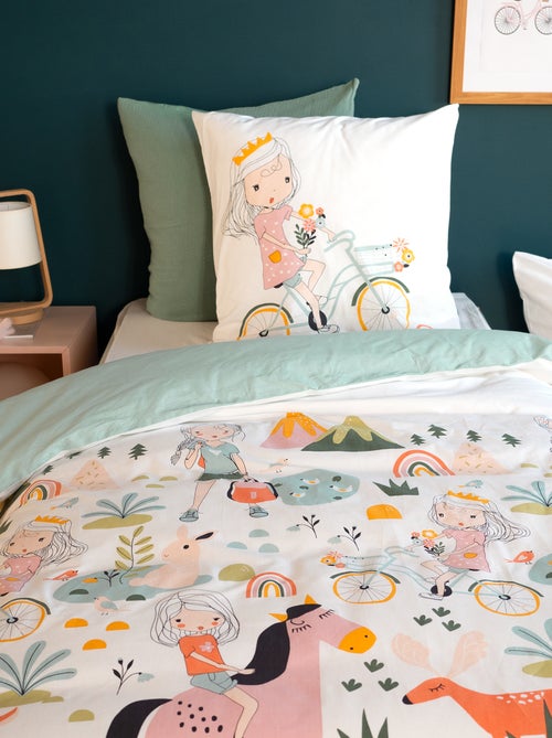 Conjunto de cama estampado de fantasia - Solteiro - Kiabi