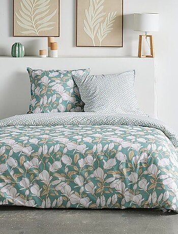Conjunto de cama estampado floral reversível - 2 pessoas