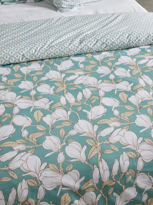 Conjunto de cama estampado floral reversível - 2 pessoas - Kiabi