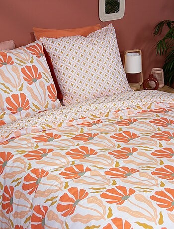 Conjunto de cama estampado floral reversível - 2 pessoas