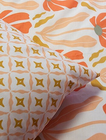 Conjunto de cama estampado floral reversível - 2 pessoas