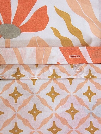 Conjunto de cama estampado floral reversível - 2 pessoas