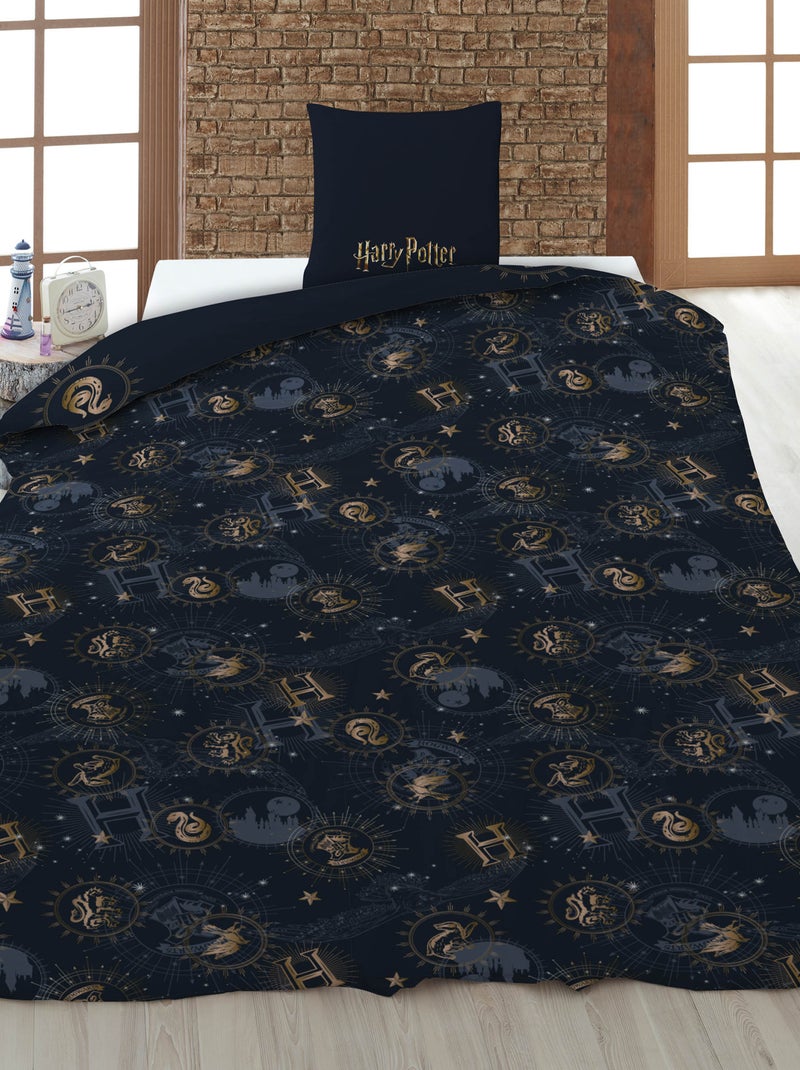 Conjunto de cama estampado 'Harry Potter' - 2 pessoas Preto - Kiabi